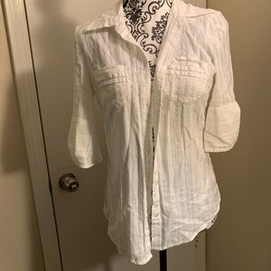 Calvin Klein Small white button down shirt.
